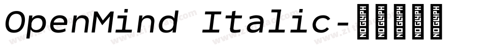 OpenMind Italic字体转换